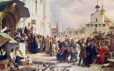 Het Beleg van het Drie-eenheidsklooster van Sergius 1608-10, 1891 door Vasili Vasilievich Vereshchagin